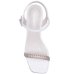 Sandália Via Marte Strass Salto Médio Feminina - Branco