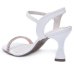 Sandália Via Marte Strass Salto Médio Feminina - Branco