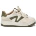 Tênis Via Marte Casual Perfuros Feminino - Off White e Verde