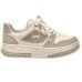 Tênis Via Marte Casual Logo Lateral Feminino - Off White e Bege