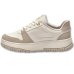 Tênis Via Marte Casual Logo Lateral Feminino - Off White e Bege