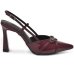 Scarpin Via Marte Salto Médio Fivelas Detalhe Feminino - Vinho