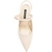 Scarpin Via Marte Salto Bloco Detalhe Feminino - Creme