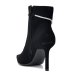Bota Via Marte Nobuck Cano Curto Salto Alto - Preto