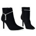 Bota Via Marte Nobuck Cano Curto Salto Alto - Preto