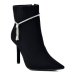 Bota Via Marte Nobuck Cano Curto Salto Alto - Preto