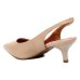 Scarpin Vizzano Slingback Bico Fino Salto Baixo - Bege