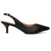 Scarpin Vizzano Slingback Bico Fino Salto Baixo - Preto