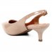 Scarpin Vizzano Salto Baixo Bico Fino Chanel - Bege