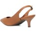 Scarpin Vizzano Slingback Bico Fino Salto Baixo - Caramelo