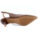 Scarpin Vizzano Slingback Bico Fino Salto Baixo - Marrom