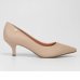 Scarpin Vizzano Salto Baixo Básico Bico Fino Feminino - Bege