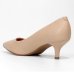 Scarpin Vizzano Salto Baixo Básico Bico Fino Feminino - Bege