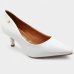 Scarpin Vizzano Salto Baixo Básico Bico Fino Feminino - Off White
