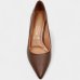 Scarpin Vizzano Salto Baixo Básico Bico Fino Feminino - Marrom Escuro