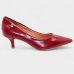 Scarpin Vizzano Salto Baixo Básico Bico Fino Feminino - Marsala