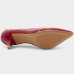 Scarpin Vizzano Salto Baixo Básico Bico Fino Feminino - Marsala