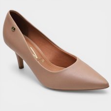 Scarpin Vizzano Salto Baixo Básico Bico Fino Feminino - Nude