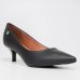 Scarpin Vizzano Salto Baixo Básico Bico Fino Feminino - Preto