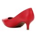 Scarpin Vizzano Salto Baixo Básico Bico Fino Feminino - Vermelho