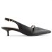Scarpin Vizzano Slingback Salto Fino Baixo Fosco - Preto