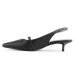Scarpin Vizzano Slingback Salto Fino Baixo Fosco - Preto
