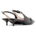 Scarpin Vizzano Slingback Salto Fino Baixo Fosco - Preto