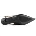 Scarpin Vizzano Slingback Salto Fino Baixo Fosco - Preto