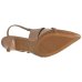Scarpin Vizzano Slingback Salto Fino Baixo Verniz - Bege