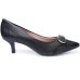 Scarpin Vizzano Salto Médio Bico Fino Fivela Feminino - Preto