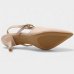 Scarpin Vizzano Slingback Bico Fino Tiras Salto Baixo - Bege