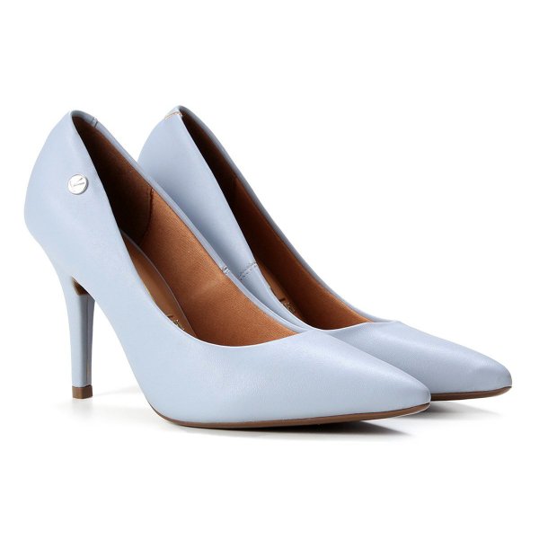 Scarpin Vizzano Pelica Fosco Salto Alto Feminino - Azul