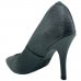 Scarpin Vizzano Napa Gliter Salto Alto Bico Fino - Preto