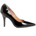 Scarpin Vizzano Salto Alto Bico Fino Verniz - Preto