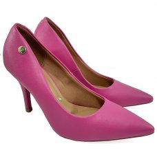 Scarpin Vizzano Salto Alto Bico Fino Fosco - Pink