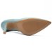 Scarpin Vizzano Pelica Salto Alto Bico Fino - Turquesa