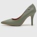 Scarpin Vizzano Pelica Salto Alto Bico Fino - Verde Oliva