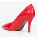 Scarpin Vizzano Salto Alto Bico Fino Verniz - Vermelho