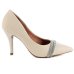 Scarpin Vizzano Tira Strass Salto Alto - Branco Off