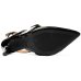 Scarpin Vizzano Slingback Fivelas Salto Médio Verniz - Preto