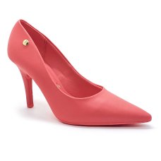 Scarpin Vizzano Salto Alto Bico Fino Feminino - Coral