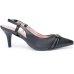 Scarpin Vizzano Slingback Detalhe Salto Médio - Preto