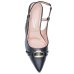 Scarpin Vizzano Slingback Detalhe Salto Médio - Preto