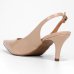 Scarpin Vizzano Slingback Verniz Salto Fino Médio - Bege