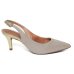 Scarpin Vizzano Slingback Gliter Salto Fino Médio - Dourado