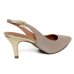 Scarpin Vizzano Slingback Gliter Salto Fino Médio - Dourado