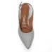 Scarpin Vizzano Slingback Gliter Salto Fino Médio - Prata