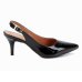 Scarpin Vizzano Slingback Verniz Salto Fino Médio - Preto