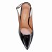 Scarpin Vizzano Slingback Verniz Salto Fino Médio - Preto