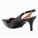 Scarpin Vizzano Slingback Verniz Salto Fino Médio - Preto
